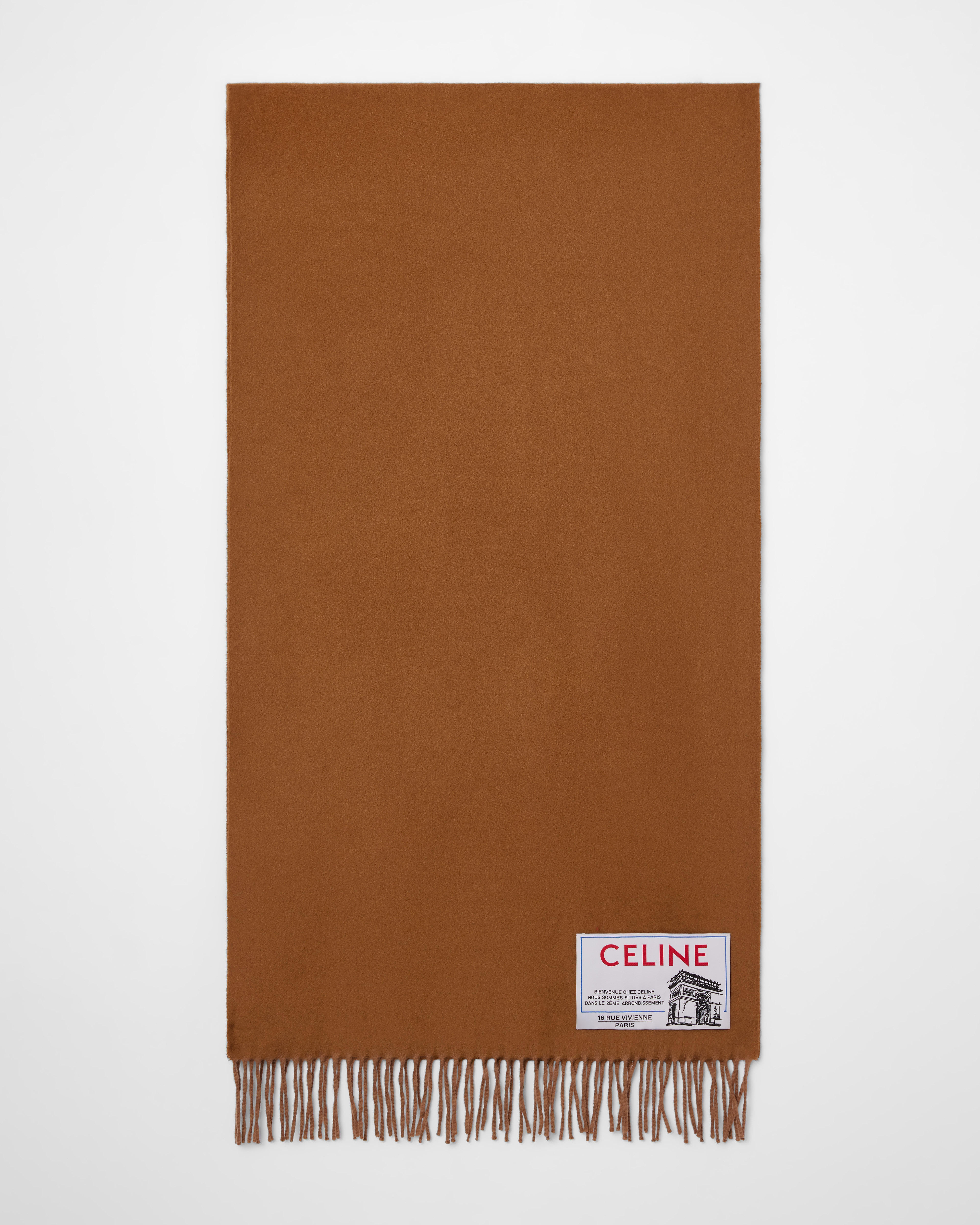 CASHMERE & WOOL SCARF - CAMEL | CELINE